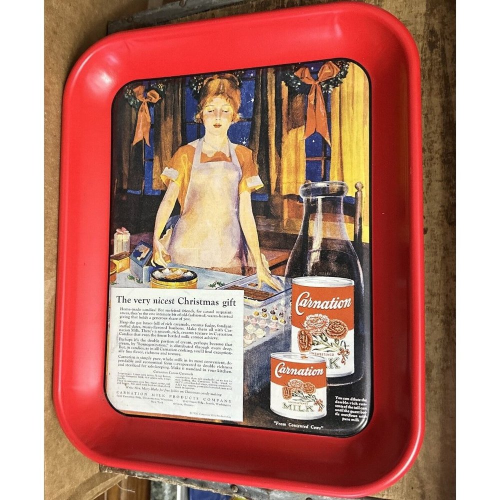 1990 Carnation Evaporated Milk Tray #2 of 4, "The Very Nicest Christmas Present"